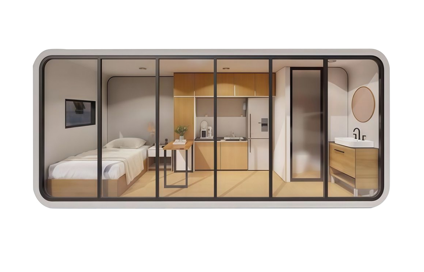 Khách sạn nghỉ dưỡng tuyệt đẹp 30ft Nhà container Apple Cabin bên bờ biển tùy chỉnh